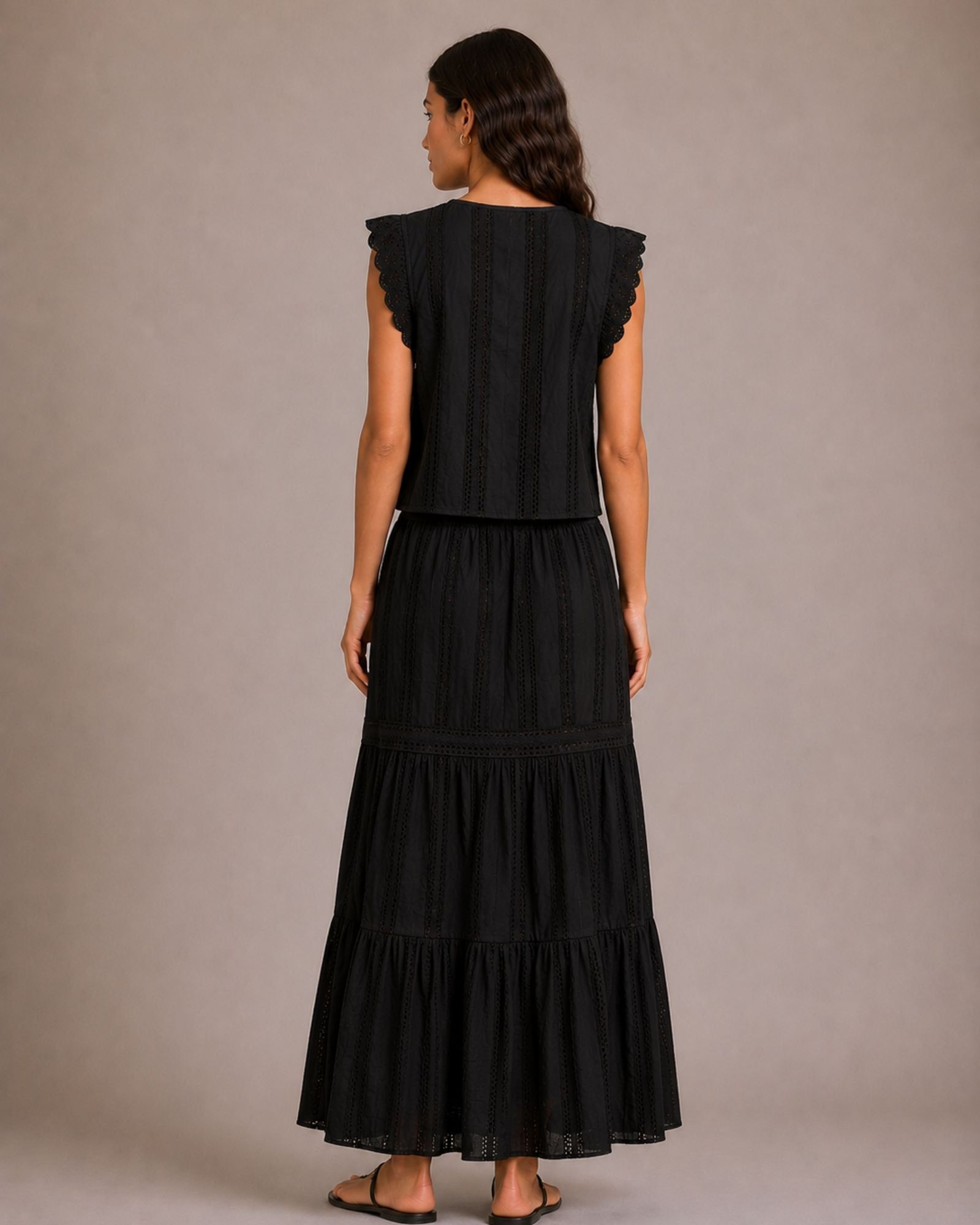 VMBELL COTTON MAXI SKIRT